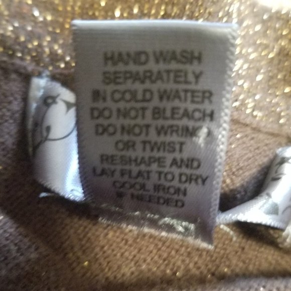 (NWOT) Bitten By Sarah Jessica Parker - Bronze Glitter Top - Picture 5 of 6